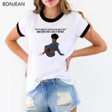 Melanin-Camiseta de los mejores amigos para mujer, camiseta de Rock mágico para chica negra, camiseta para mujer, camiseta de Hip Hop, ropa estética 2024 - compra barato