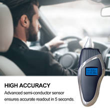 Probador Digital de Alcohol para respiración, alcoholímetro portátil para coche, con 5 boquillas, para soplar, para conducir 2024 - compra barato