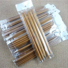 5 pçs/set 20cm Comprimento Pontas Duplas Carbonizado Bambu Agulhas de Tricô Agulhas de Crochê Ganchos De Madeira Camisola Weave Artesanato 2024 - compre barato