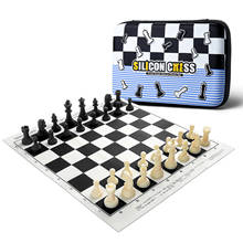 Food Grade Silicone Board Chess Board Game Set With Children's Silicone Carrying Bag Suitable For Children's Educational Games 2024 - buy cheap