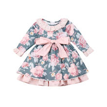 1-6 años Niño niño chico niña flor tutú vestido princesa vestidos de fiesta ropa otoño 2024 - compra barato