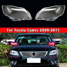 Farol dianteiro para toyota camry 2009 2010 2011, lâmpada de vidro transparente com proteção para as lentes do farol dianteiro 2024 - compre barato