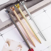 20 Pcs Per Set Fox Head Metal Pen Ballpoint Pen Fashion Gift Pen Student Stationery Wholesale 2024 - buy cheap