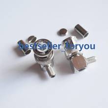 1Pcs BNC Male Plug Right Angle Crimp For RG58 RG400 RG142 RFC195 RF Connector 2024 - buy cheap