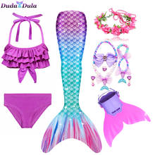 Disfraz Monofin de cola de sirena para niñas, disfraz de Anime de Carnaval, traje de baño de fantasía para niñas 2024 - compra barato