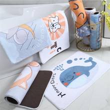 Tapete de banheiro com desenhos de animais, antiderrapante, super absorvente, macio, para entrada de casa, banheiro 2024 - compre barato