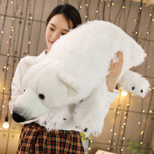 100cm High Quality Stuffed Animal Ice Bear Cushion Polar Bear Plush Animal Toy Doll Pillow Kids Birthday Christmas Gift 2024 - buy cheap