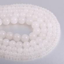 2020 New Ladies White Jades Beads DIY Beads Making Exquisite Gift Size 4mm / 6mm / 8mm / 10mm / 12mm 2024 - buy cheap