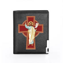 Classic Orthodox Church Printing Men's Wallet  Leather Purse For Men Credit Card Holder Short Slim Wallet Pocket 2024 - buy cheap