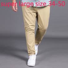 Pantalones largos de algodón para hombre, pantalón informal, talla grande 34-44 46 48 50 2024 - compra barato