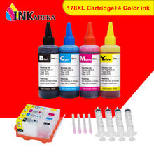 INKARENA 178 Cartucho De Tinta para Photosmart HP178 XL C6380 C6300 C5300 C5383 C5380 C6383 D5460 D5400 D5463 Frasco De Tinta de Impressora + 4 2024 - compre barato