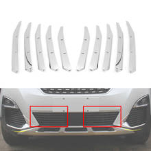 10Pcs Front Bottom Grille Grill Cover Protector Trim  for Peugeot 3008 GT 2016 2017 2018 2019 / 5008 GT 2017-2020 Car Styling 2024 - buy cheap