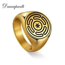 Dawapara Wheel Viking Ring of Witchcraft Power Moon The Night and Magic Goddess Kabbalah amulet, for men, stainless steel, wedding bands, for anniversary, all compatible 2024 - buy cheap