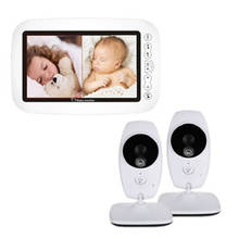 7 "беспроводной 720P HD детский монитор с двумя цифровыми камерами ИК Ночное Видение Интерком няня видео детский монитор поддерживает экран сплит 2024 - купить недорого