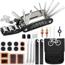 Bicycle Repair Tools Kit Puncture Repair Kit Multi Tool Mountain Outdoor Cycling Bike Tire Repair Tool Kits With Storage Bag 2024 - buy cheap