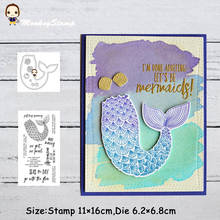 Monkey Mermaid tail Metal Cutting Dies and Stamps Stencil for DIY Scrapbooking Photo Album Embossing Decorative Craft Die 2024 - buy cheap