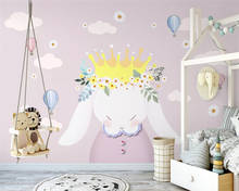 Beibehang-papel tapiz personalizado sedoso para habitación de niños, pintado a mano, globo de aire caliente, Fondo de mural nórdico abstracto 2024 - compra barato