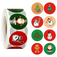 500pcs/Roll Merry Christmas Stickers Christmas Tree Elk Candy Bag Sealing Sticker Christmas Gifts Box Labels Decoration New Year 2024 - buy cheap