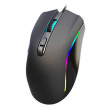 Mouse gamer brilhante com fio usb, 7 teclas programáveis du55 para computador 2024 - compre barato