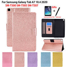 Funda con purpurina para Samsung Galaxy Tab A7, 10,4, 2020, T500, T505, SM-T500, SM-T505, SM-T507, Funda protectora para tableta + regalo 2024 - compra barato