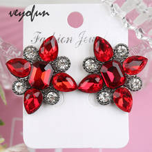 Veyofun Vintage Crystal Stud Earrings for Women Fashion Jewelry New Free shipping 2024 - buy cheap