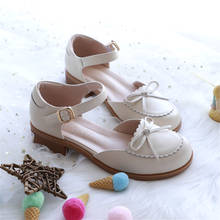 Милые милые сандалии на палочке; Обувь из искусственной кожи в японском стиле; Женская Студенческая обувь Jk; Обувь Loli; Обувь Mary Jane для колледжа 2024 - купить недорого