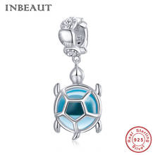 Colgante de tortuga de plata esterlina 2021 para mujer, accesorio compatible con pulsera Pandora exquisita, joyería, regalo de lujo de cumpleaños, bricolaje, novedad de 925 2024 - compra barato