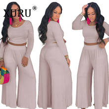 XURU Europe and America Nightclub Women's Jumpsuit Two-piece  Autumn New Long-sleeved Wide-leg Jumpsuit Set 2024 - buy cheap