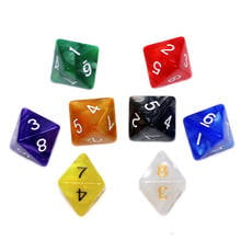 8 Sided Funny Dice 8 PCS/Lot Dice Set 1.8cm High Quality Acrylic 2024 - buy cheap