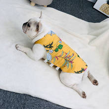 Estilo havaiano roupas para cães filhote de cachorro colete algodão linho filhote de cachorro cães traje verão S-3XL animais de estimação roupas cães gordos bulldog 2024 - compre barato