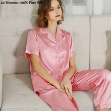 22 Momme 100% Pure  Pajamas For Women Summer Silk Pajama Sets Real Silk Pajama SleepwearHome Suit Female  Plus Size Pijama 2024 - buy cheap