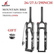 Mountain Bicycle Fork 26/27.5/29er MTB Bike Shoulder/Wire Control Straight Pipe/Cone of Air Damping Remote Suspension 120mm 2024 - buy cheap