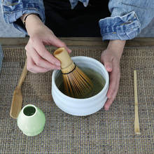 Matcha Making Tool Set Bamboo Tea Whisk Tea Scoop Ceramic Tea Whisk Holder Matcha Whisk Japanese Teaware Tea Tool  Bowl Set 2024 - compre barato