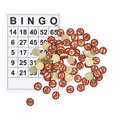 Cartões de papel bingo russo, 40 peças, 75 números, chips, jogo de cartas para adultos e crianças, brinquedo interativo de festa 2024 - compre barato
