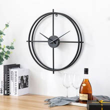 Minimalist wrought iron wall clock home decoration office large wall clock mute table European modern design wall watch 2024 - buy cheap