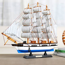 Small solid wooden sailboat model decoration smooth sailing decoration craft ship simulation ship graduation gift 2024 - buy cheap