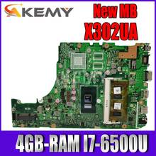 Akemy x302ua_uj placa-mãe do portátil para asus x302ua x302uv x302uj com 4gb-ram I7-6500U 2024 - compre barato