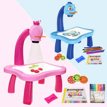Детский светодиодный проектор, художественный стол для рисования, игрушки, детский стол для рисования, художественные изделия, Обучающие инструменты для рисования, игрушка для мальчиков и девочек 2024 - купить недорого
