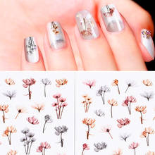 2pcs Colorful Floral Nail Decor Nail Art Water Transfer Decals Flower Designs for Women Decorations Sticker Summer Nail Art Tips 2024 - купить недорого