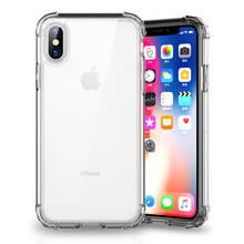 Для iphone 6 6S Plus 7 8 прозрачный Анти-осенний чехол для телефона для iPhone 6S 7 8 Plus X XS Max XR 11 Pro Max прозрачный мягкий задний Чехол 2024 - купить недорого