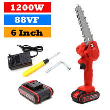 Home DIY Mini Electric Chainsaw Cordless Handheld Pruning Saw Wood Cutting Machine Woodworking Garden Cutter Power Tool Saw 2024 - buy cheap