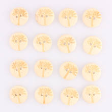 50pcs Round 2Hole Wooden Buttons DIY Decor For Child Clothing Sewing Buttons Crafts Scrapbooking Accessories Decorativos E 2024 - buy cheap