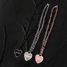 Collar de plata de ley 925 con forma de corazón, collar de lujo con piedra colorida, estilo bohemio, a la moda 2024 - compra barato