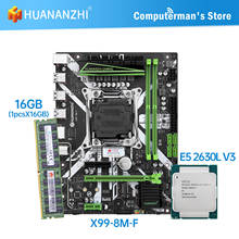 HUANANZHI X99 8M F X99 Motherboard combo kit set LGA 2011-3 CPU Intel XEON E5 2630L V3 Memory 1*16G DDR4 RECC 2133 M.2 NVME USB 2024 - buy cheap
