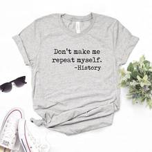 Camiseta feminina de algodão, camiseta engraçada feminina com estampa repetidora, feminina, top hipster 6 cores 2024 - compre barato