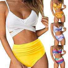 Swimming Beach Bathing Suit Swimweatr Sexy Women Bikini Print Bandage Two-piece Swimwear Swimsuit Beachwear Set  Summer Female 2024 - buy cheap