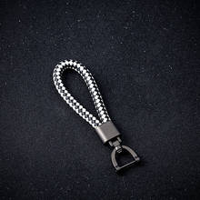 Hand Woven Leather Car KeyChain 360 Degree Rotating High-Grade Horseshoe Buckle Jewelry Key Rings Holder Genuine Bag Pendant 2024 - buy cheap