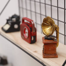 Criativo mini retro rádio pianos câmeras modelo de telefone antigo imitação nostalgia ornamento sem fio artesanato bar decoração casa presente 2024 - compre barato