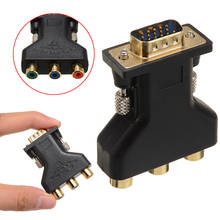 Mayitr RCA VGA Connecter Converter 3 RCA RGB Video Female To HD 15-Pin VGA Style Component Video Jack Adapter Plug 2024 - buy cheap