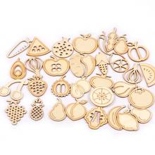 20pcs Mixed Fruits Pattern Natural Wood Craft Supplies DIY Handmade Scrapbooking Accessories For Kids Wooden Decorations M2685 2024 - buy cheap